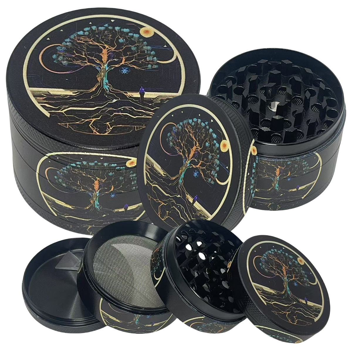 2inch metal tobacco grinder 4 layers manual