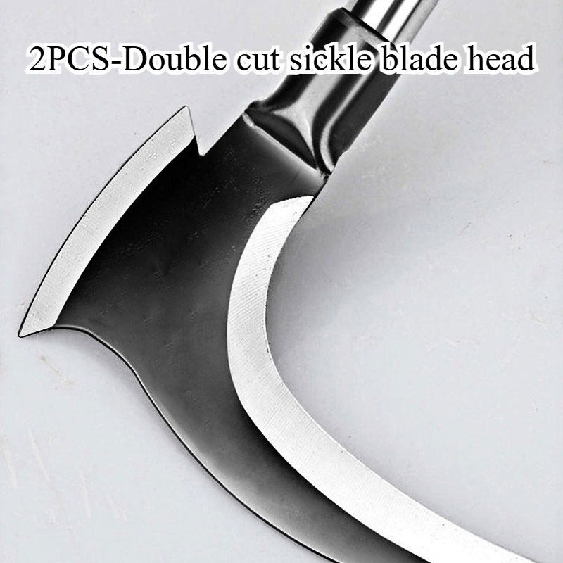 2件装高锰钢镰刀头 - 双刃，农业、草坪护理及修剪专用，牢固贴合 商品详情 4