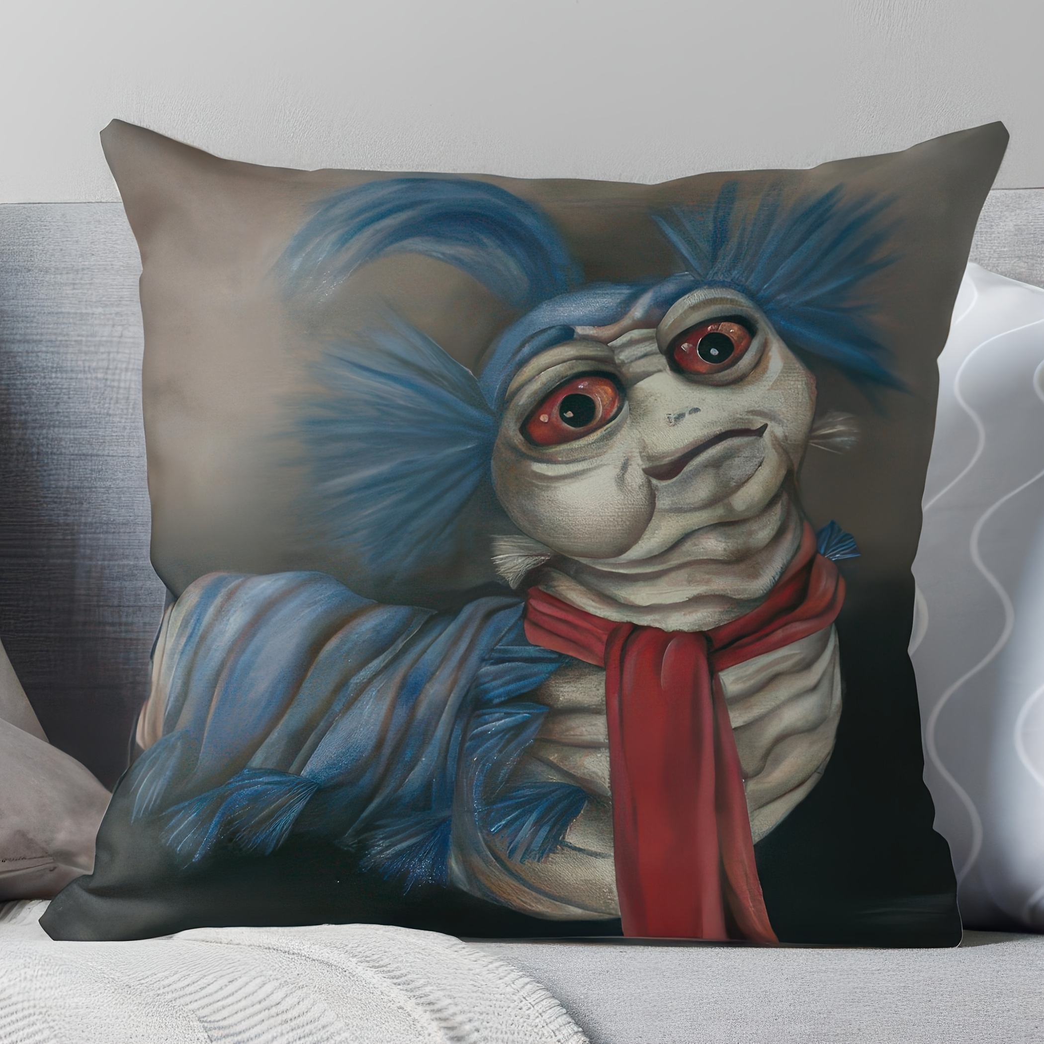 TEMU 1pc Pillowcase, Retro Style Labyrinth Painting Pillowcase, Soft And Comfortable Polyester Short Plush Fabric, Single-sided Printing, : 18 X 18