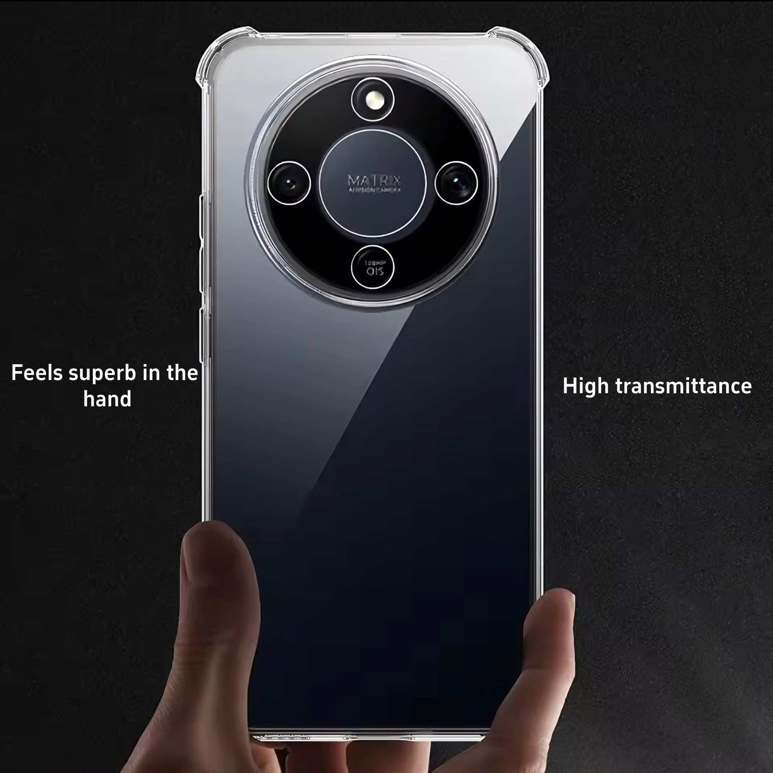 Etui za telefon - Prozoren + TPE etui za Honor Lite, Honor Magic 6 Lite in Honor Magic 5 Lite, z kristalno prostoščo odpornostjo na udarce in