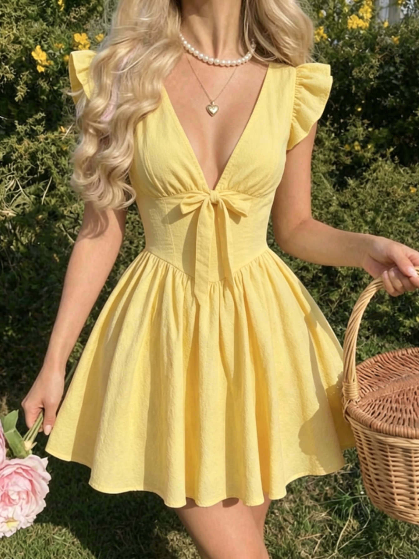 yellow dress sold on Temu United States