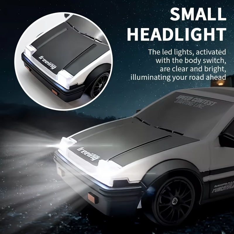 High-Speed 4WD RC Drift Racing Car with Cool Lights - Rechargeable, Multi-Color, Perfect Birthday Gift for Youngsters