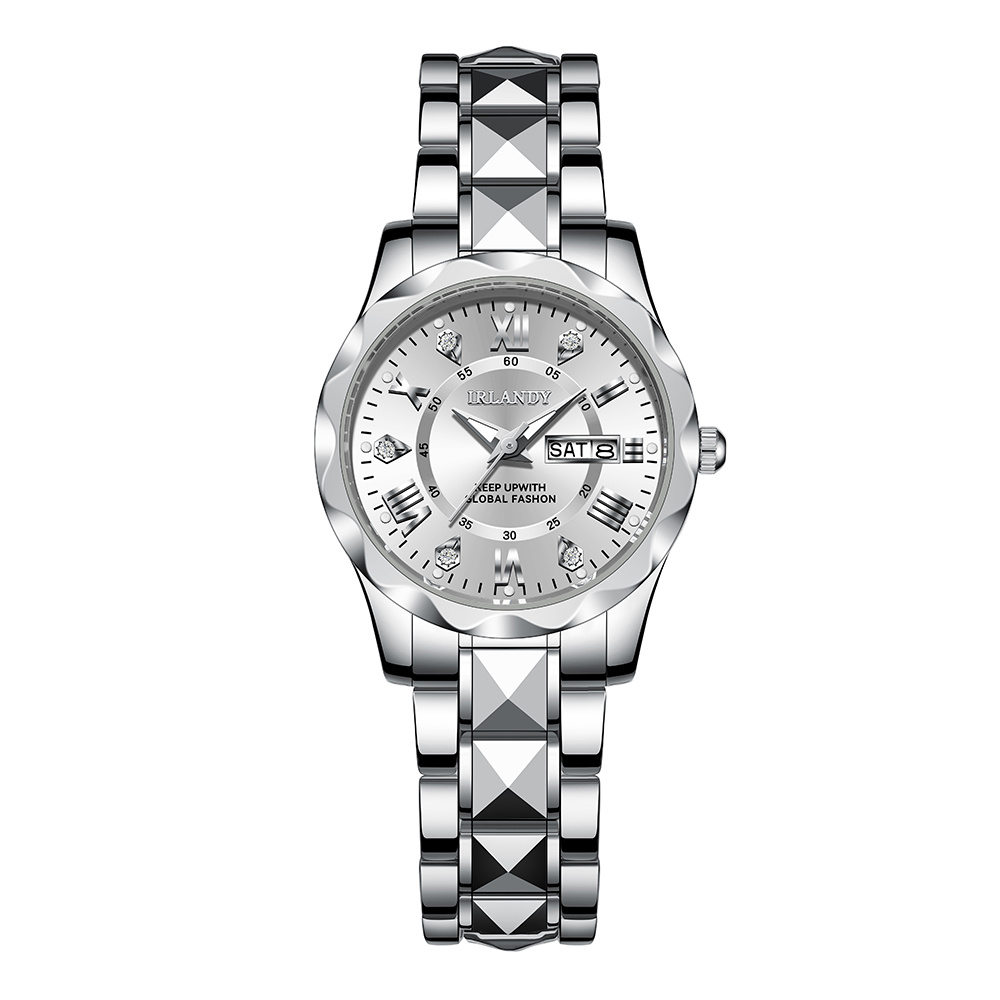 Women's Elegant Round Quartz Watch, Gift for Special Occasions