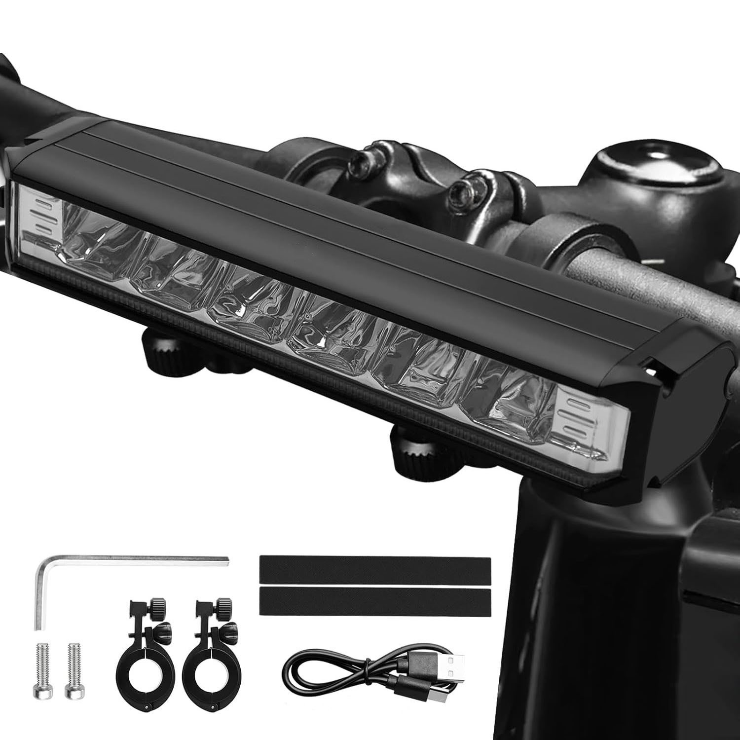 4000mah usb c rechargeable bike light with 1800   high low beam combo 4 lighting   aluminum alloy quick release bicycle headlight for night riding camping fishing
