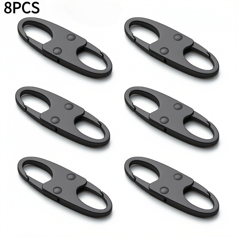 TEMU 8 pezzi Mini Moschettone Pratico - Tiralampo Antifurto con Struttura di Fibbia di di , Gancio in Metallo Resistente per Stoccaggio Sicuro, per