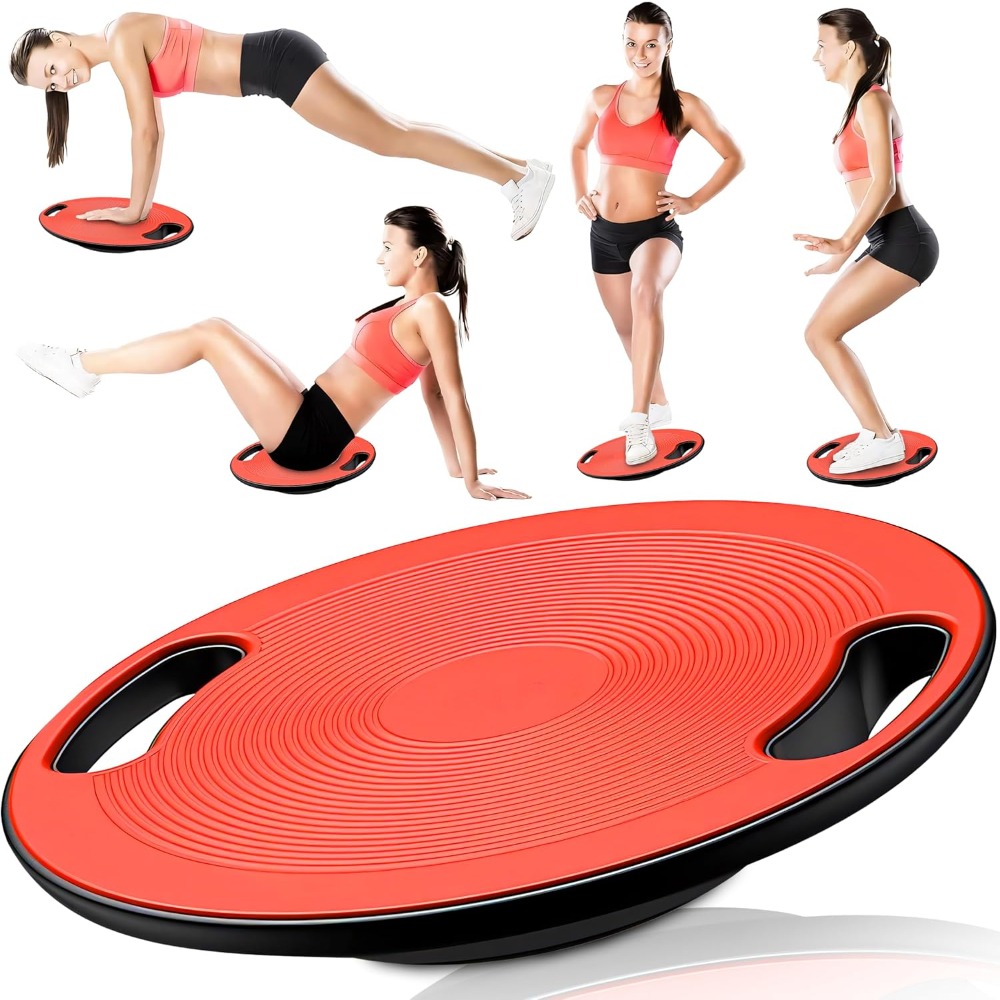 Image of Fitness Balance Pad, Balance Board Wobble Board With Handles Balance Trainer, 150kg, Strengthening Coordination Stability Training Platform Coordination Training Tool, Portable Home Fitness Equipment
