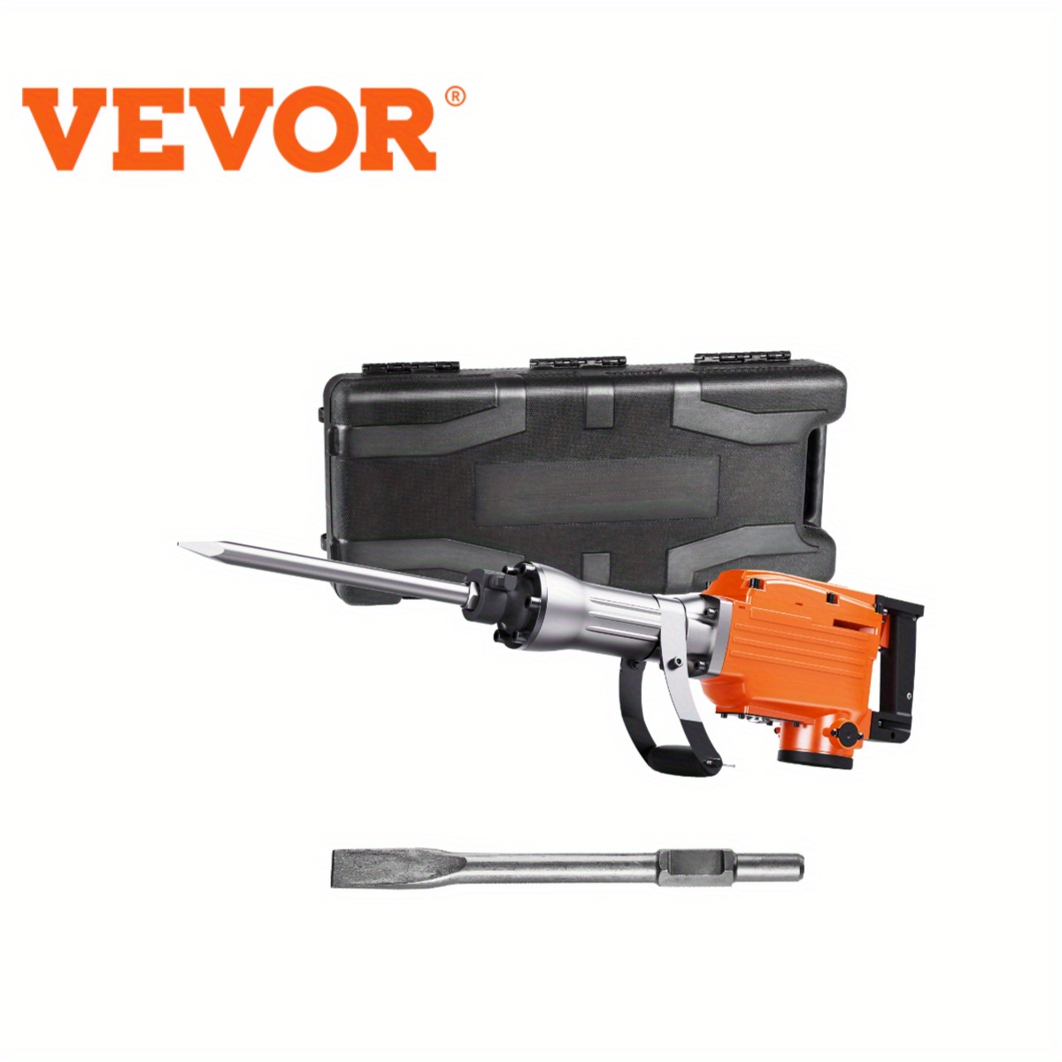 

Vevor , 2200w Electric Heavy Duty, 1350 Bpm Concrete Breaker, 2pcs Chisels Bit Chipping With Case