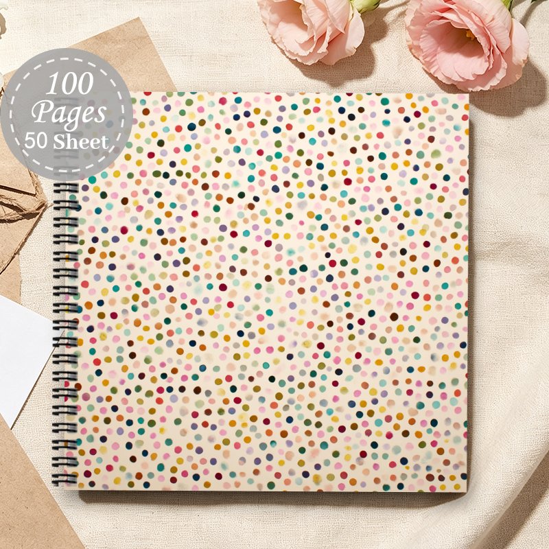 TEMU 1pc Aesthetics Spiral Borderless Notebook Travel Journal, Blank Sketchbook, Funny Learning Plan Notepads Gift Guestbook Birthday Gift For Woman