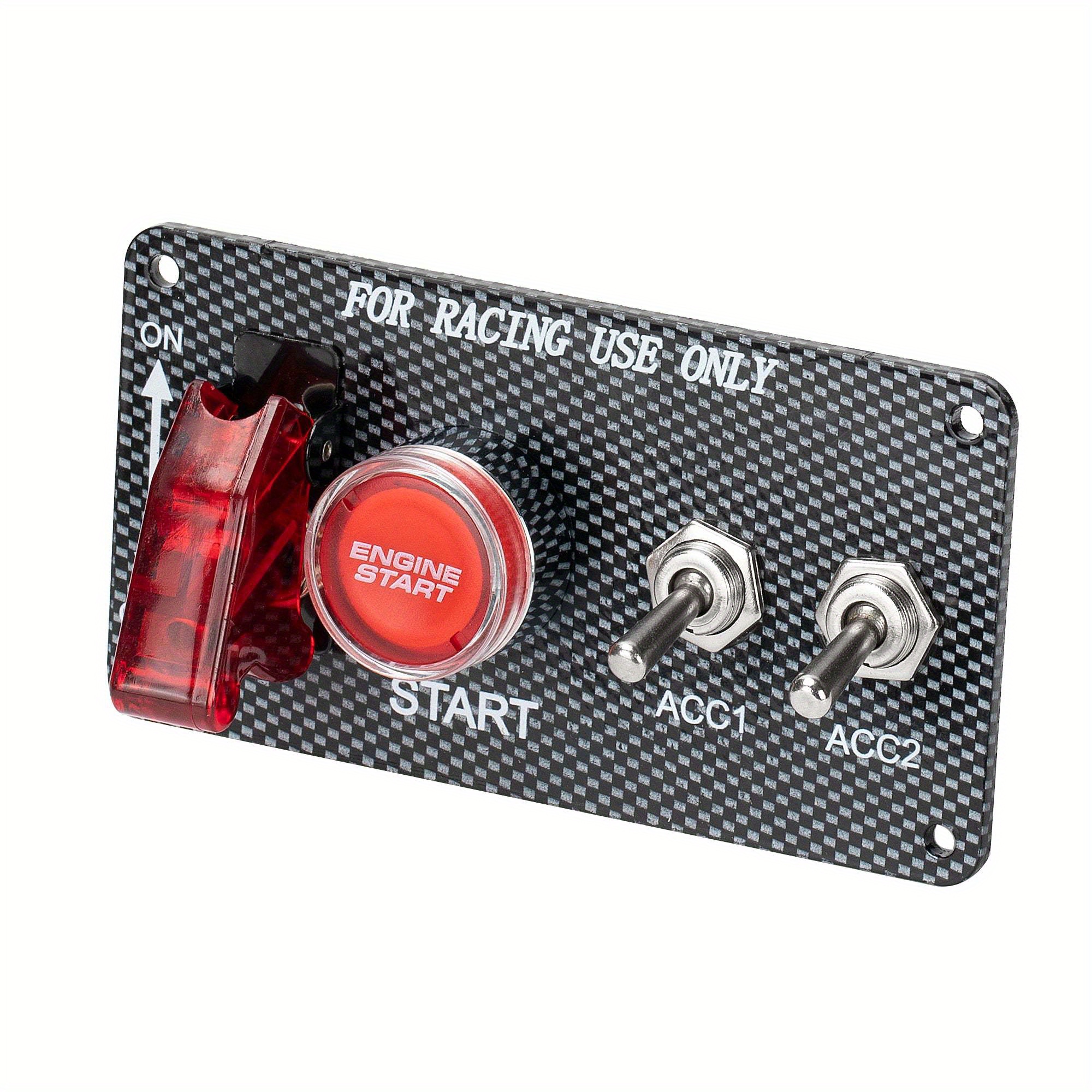 Ignition Switch Panel 12v 4in 1 Rocker Switch With Engine Push Button Toggle Switches With Relay Wiring Harness Led For Rv Truck Racing Marine Trailer