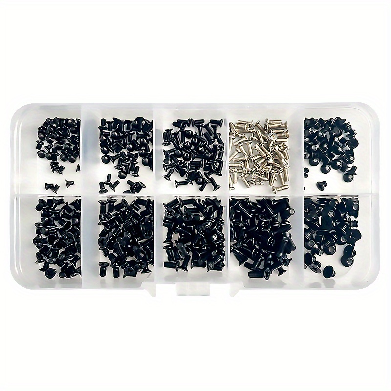 250/500pcs/Box Computer Small Mini Screw Set M2 M2.5 M3 Carbon Steel Computer Notebook Laptop Screws Kit