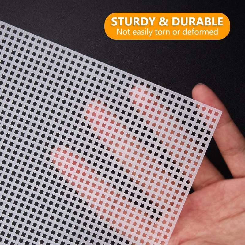 2pcs Plastic Mesh Canvas Sheets for Embroidery Crafting