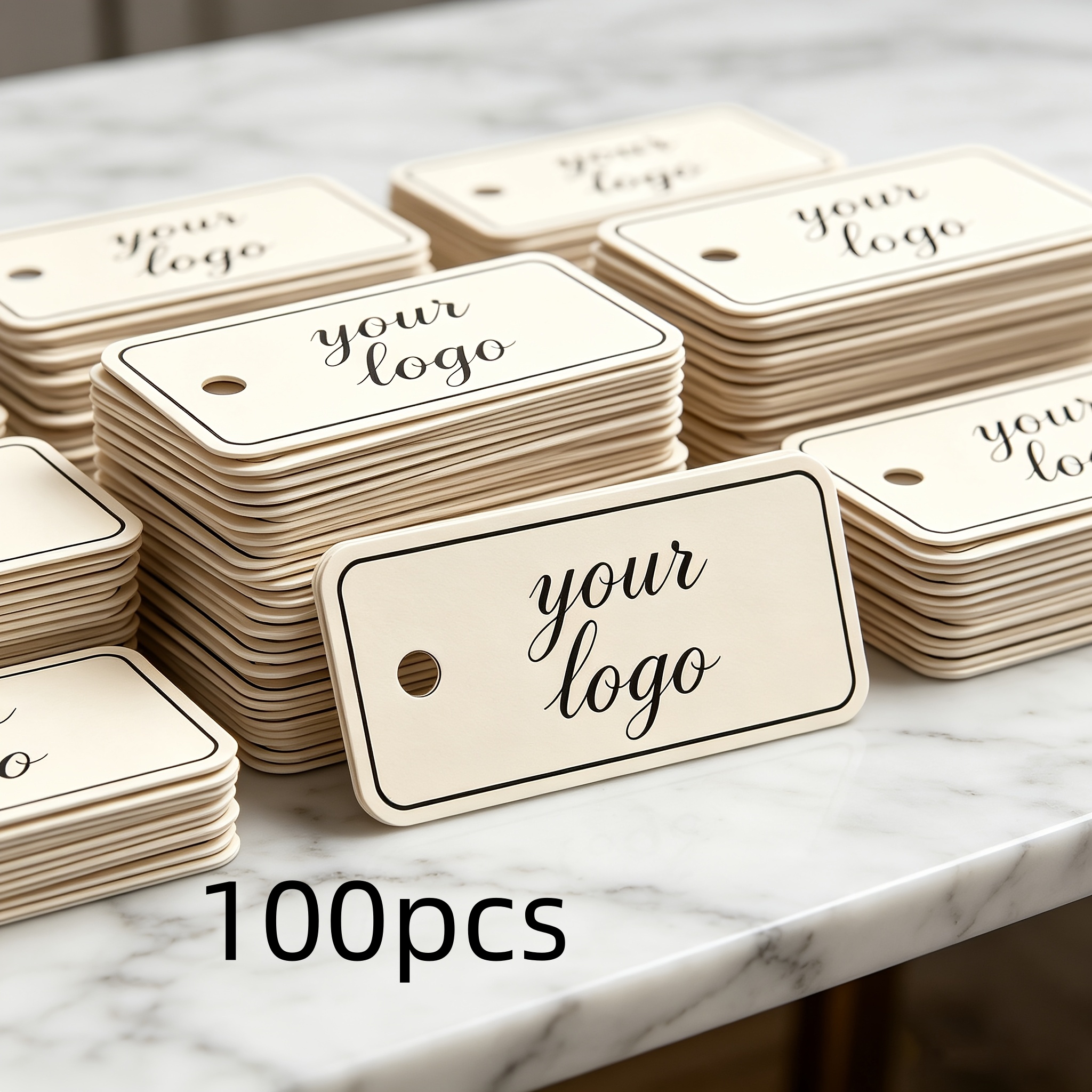 TEMU Customized Hang Tags Based On Your Design, Handmade Product Tags, Logo Hang Tags, Tags, Shoe And Bag Labels, Perforated Hang Tags, White Card