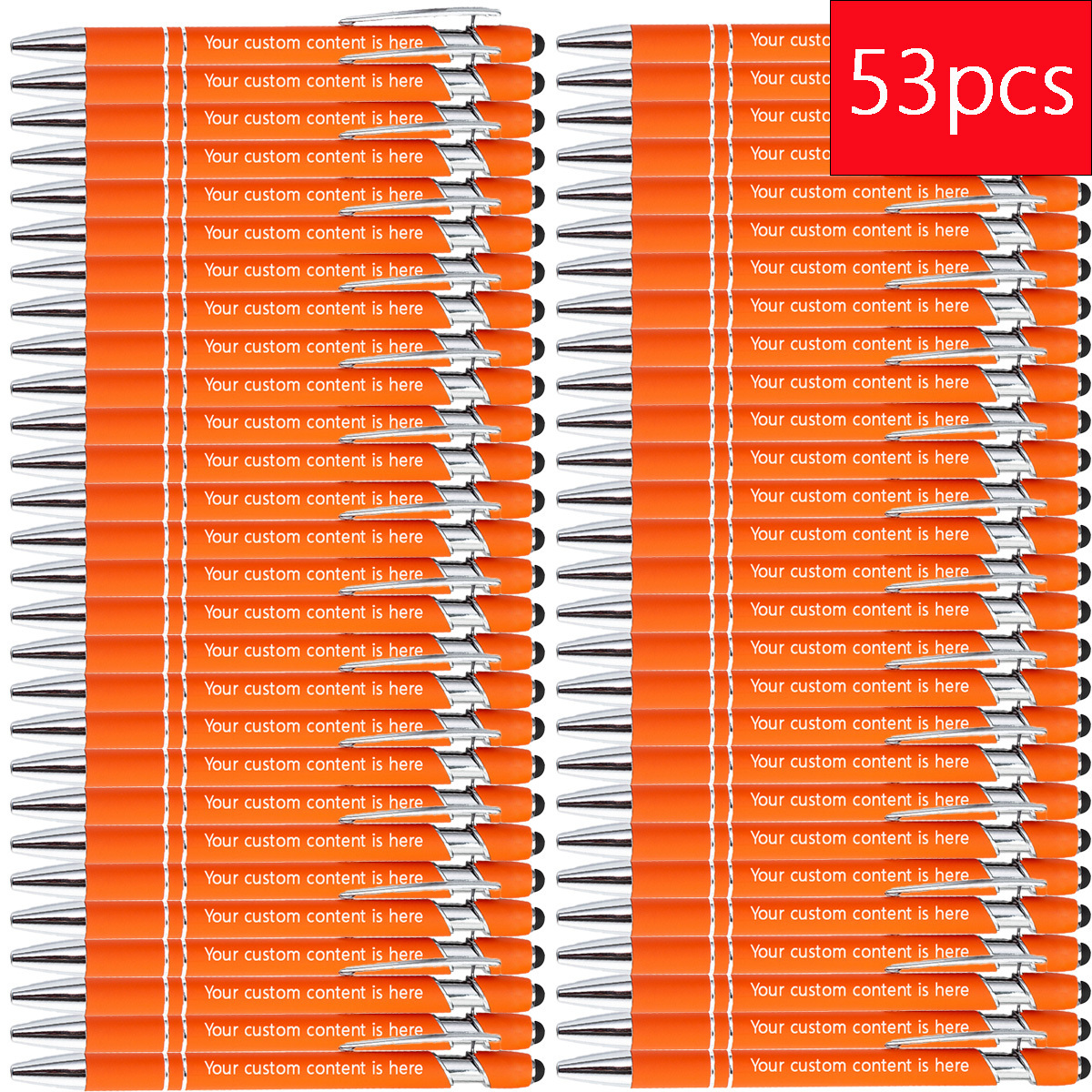 53 stück, personalisierte metallstifte, anpassbares metall-kugelschreiber-set, leicht und  , sanftes schreiben,   für büros, besprechungsprotokolle, perfekte geschenke für die abschlussfeier und die schulanfangszeit