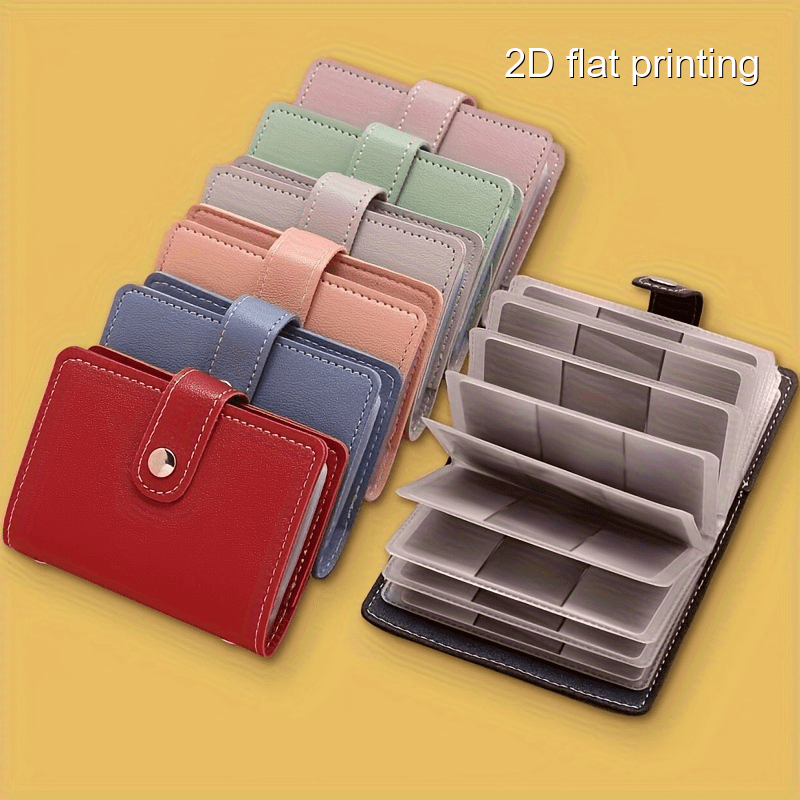 26 Card Slots PU Leather Credit Card Storage Bag Unisex Simple Texture Multi-card Slot Card Bag Coin Purse