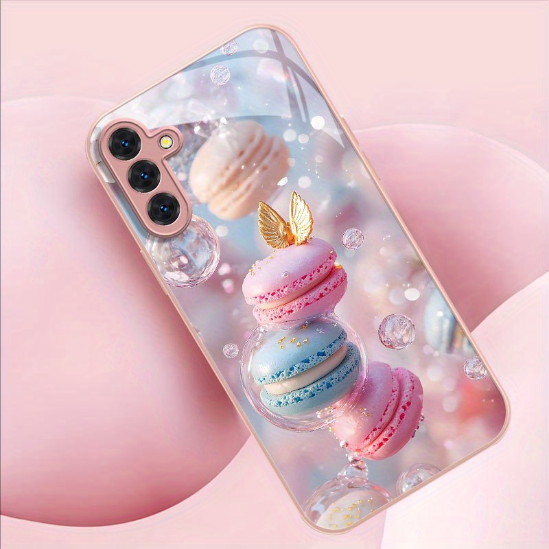 TEMU Metallic Paint Tempered Glass Phone Case Suitable For Galaxy A14 A24 4g A04 A04s A05 A05s A06 A13 A15 A16 A22 A23 A24 A25 A32 A33 A34 A35 A52