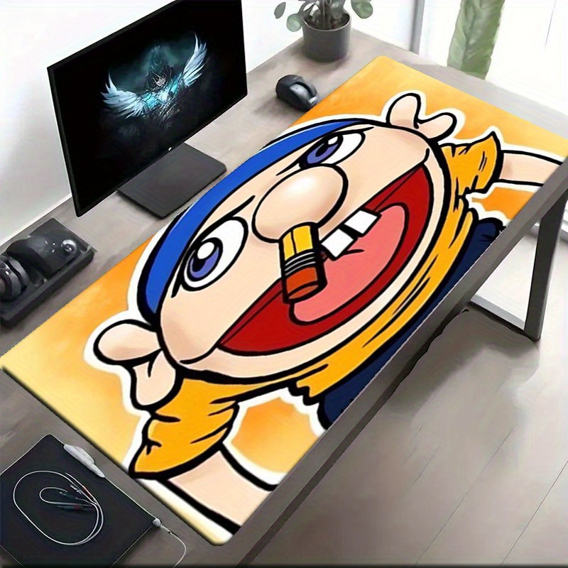 1   themed mouse pad with bright splash ink   rubber base rectangular multi functional office and home desktop decoration for   desktop mouse pad cartoon style