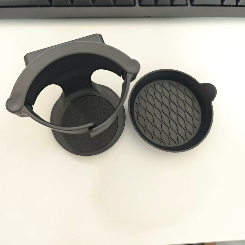 TEMU 2pcs Set - Car Cup Holder And Coaster, Fixed Seat For Air Vent, Car Coffee And Milk Tea Cup Stand, Car Coffee Cup Holder And Non-slip Coaster,