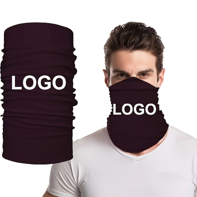 Image of Custom Scarf Multi-functional Magic Gaiter Men And Women Washable Face Mask Neck Cover Balaclava Hat Custom 1pc Moq Single Pack Promotional Custom Gift