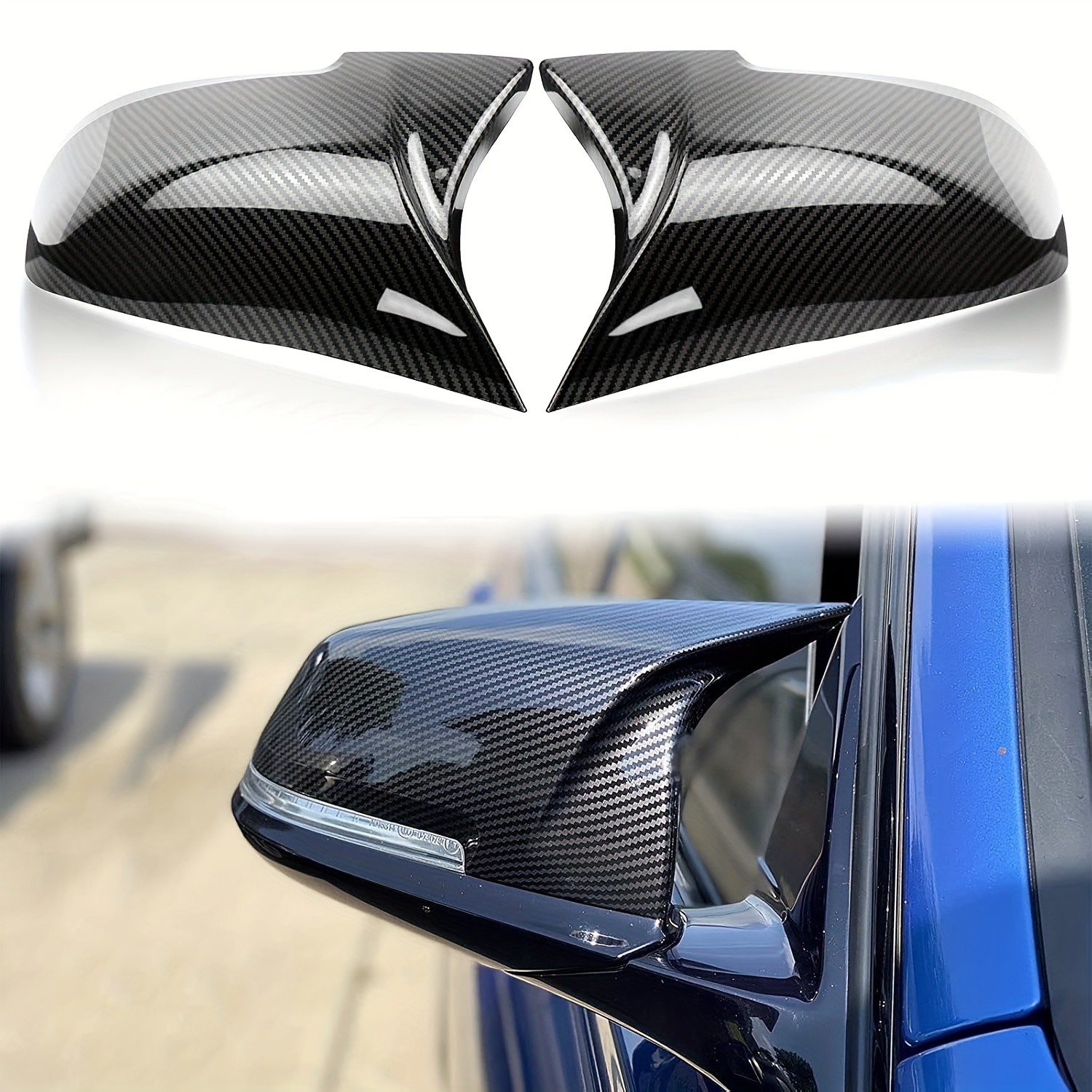 TEMU Car Door Rearview Mirror Cover Replacement For F20 F22 F30 F31 F32 F33 F36 F87 M2 X1 E84 328330 I 335i