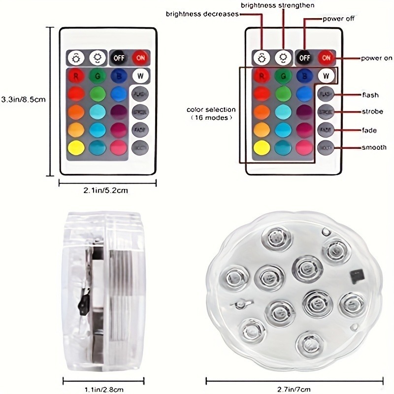 2/4pcs Marine Wireless LED Light for Boats and Cabins