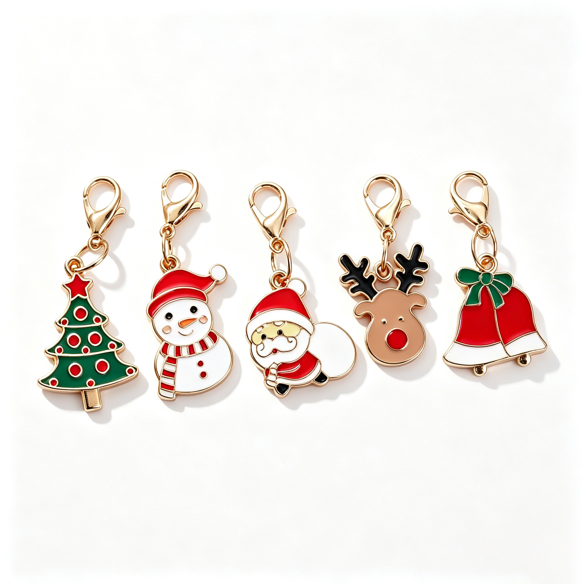 TEMU 5pcs 5pcs Christmas Shoe Charms Suitable For Sneakers, & Bag Accessories - Santa, Tree, Reindeer, Snowman & Bell Shoe Buckles With Hollow-out