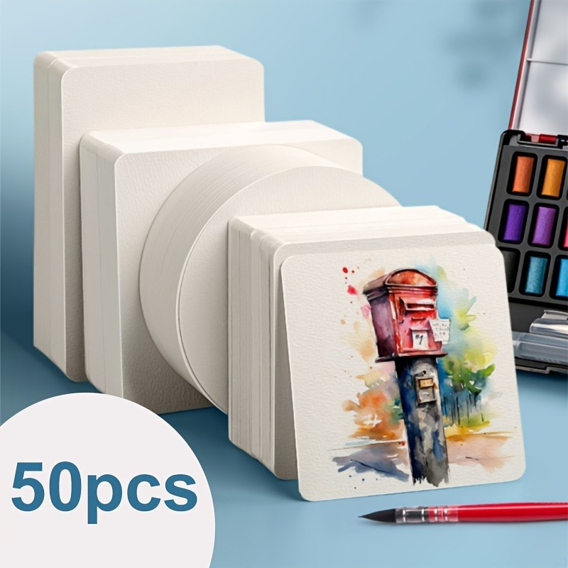 50pcs Premium Watercolor Paper Postcards - 300gsm, Textured, Acid-free, And -free For Painting, And Crafting - Perfect For Thank You Cards, Greetings, Christmas, Invitations, Birthday, And