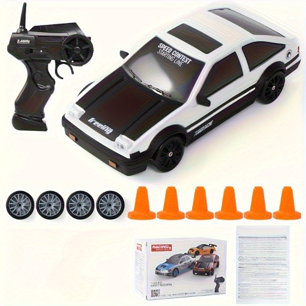 High-Speed 4WD RC Drift Racing Car with Cool Lights - Rechargeable, Multi-Color, Perfect Birthday Gift for Youngsters