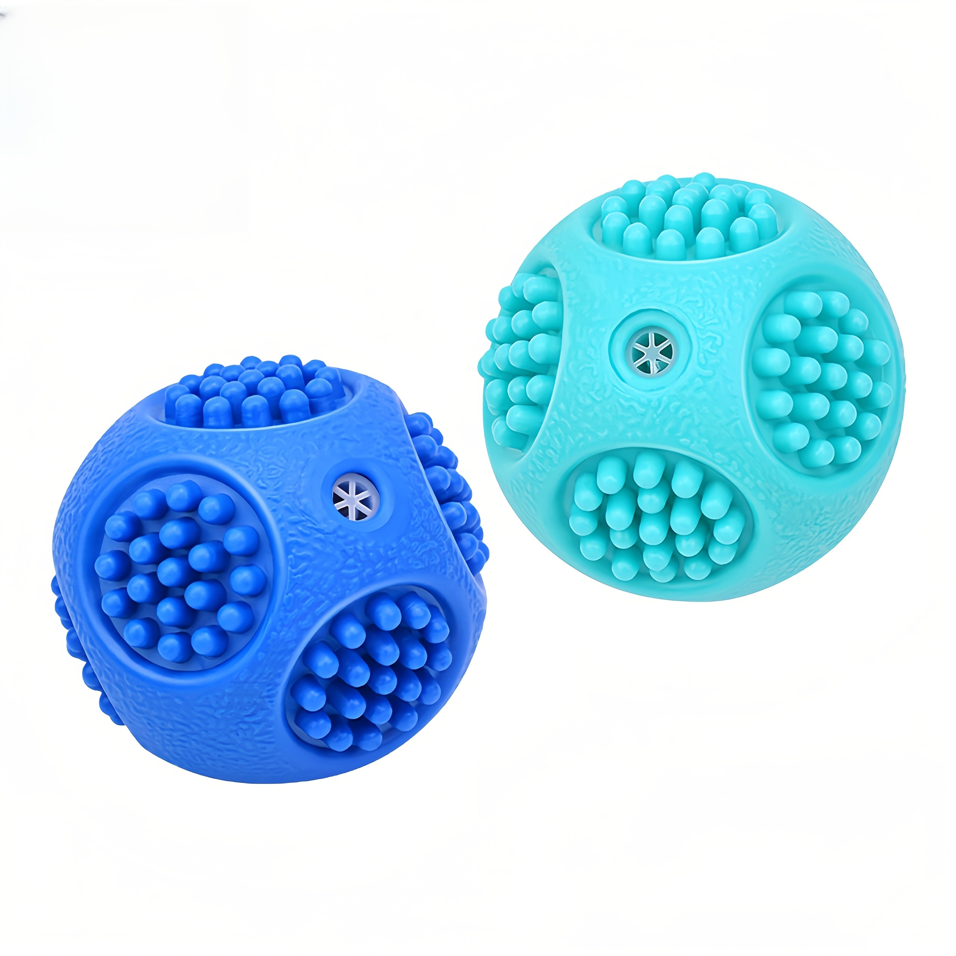 1pc Squeaky Dog Toy Ball, Bite- Rubber for Teeth Cleaning and Teeth Grinding, Textured Design for All Breeds, Puppies & Large Dogs, Pet Dental Care