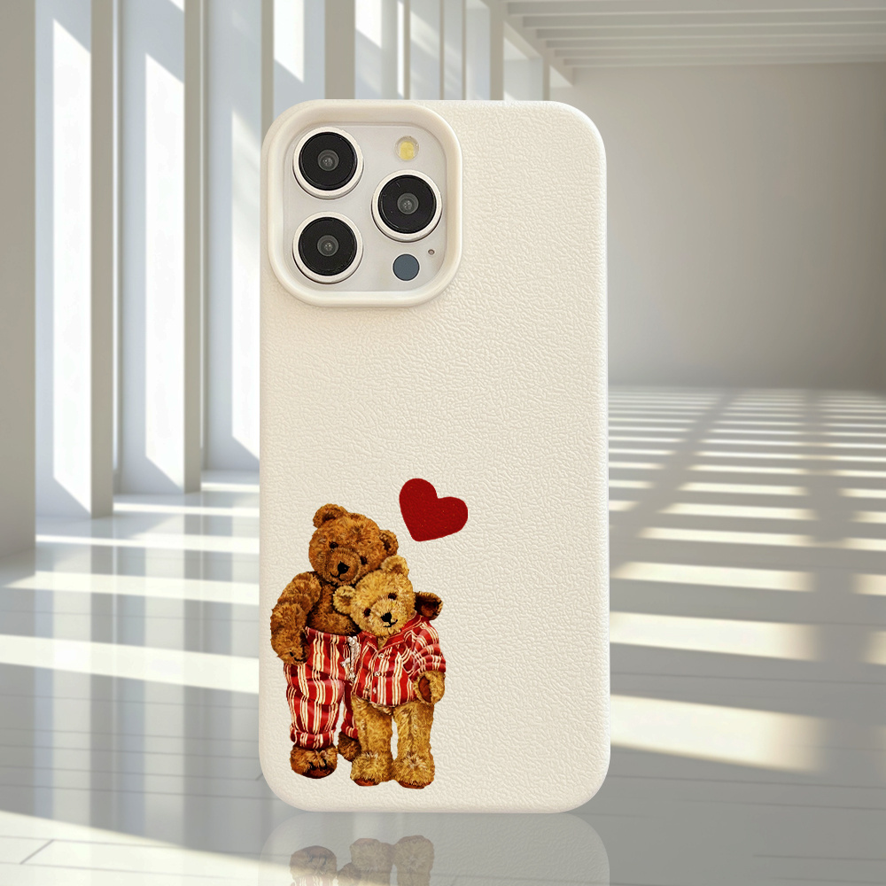 TEMU Phone Case: Cute Teddy Bear Pattern Tpu Phone Case, Suitable For Iphone 17, 16, 15, 14, 13, 12, 11 Series, Stylish And Durable, For Lovers