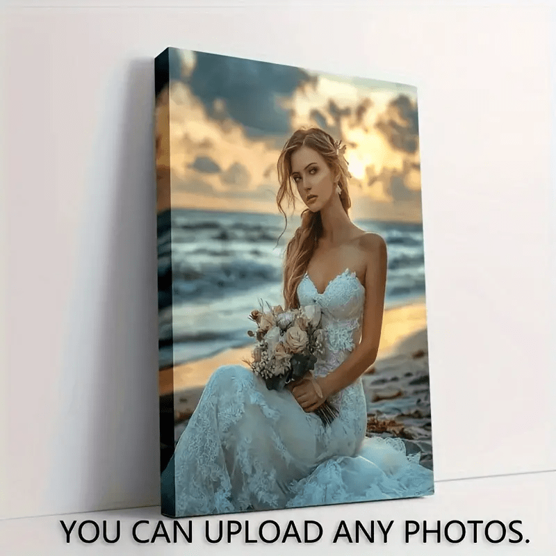 E-shop 2D Flach, 2D Flach, Ein personalisierter Holz-Fotorahmen mit den Maßen 11,8" x 15,7" - Individuell gestaltet mit geliebten Momenten von Ihren
