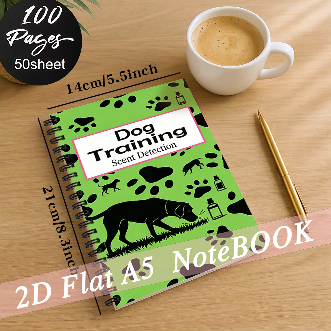 1pc HAROLOEN Dog Training Log Book with Scent Tracking Journal & Odor Detection Planner - Compact Coil Notebook Suitable for Working Dog Owners, Obedience Training Records, Gift for Pet Trainers, for Home & Outdoor Use for Scent Mission Planner