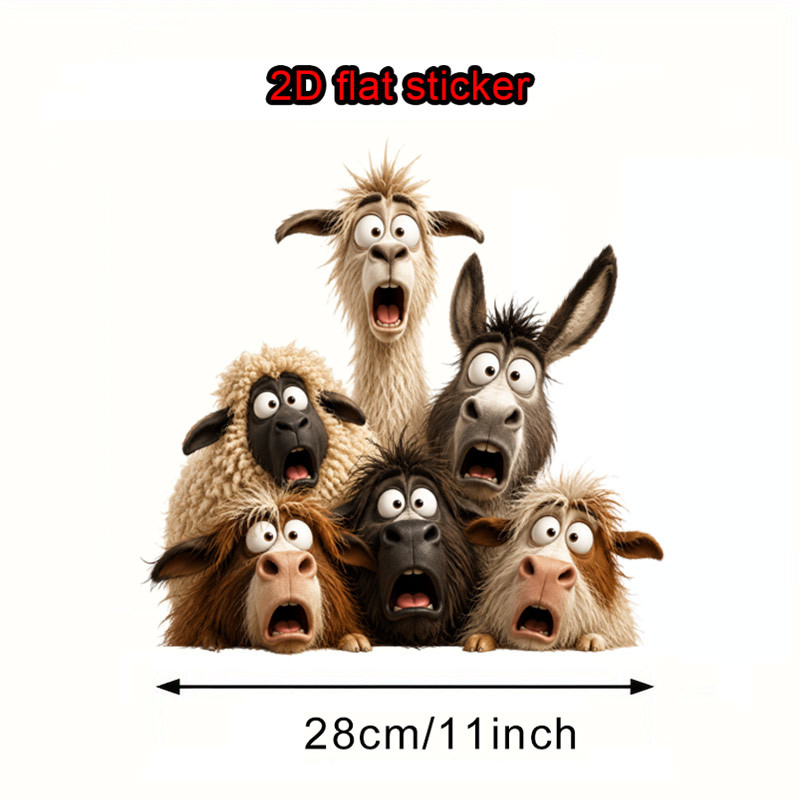 Image of 1pc Animal Toilet Sticker, Self-adhesive With Animal Pattern And Other Elements, Disposable, Bathroom Sticker, Featuring Vibrant Cartoon Design, For Decorating Lids And Jars, Fun Bathroom Decoration
