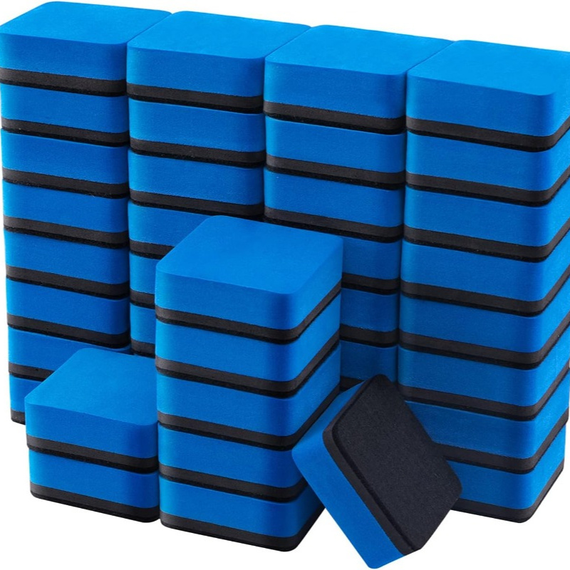 TEMU 40-pack Strong Magnet Backed Whiteboard Erasers, Portable And Convenient For Office, Classroom, And Teaching