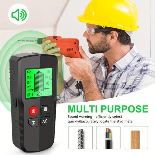 professional wall scanning instrument with high definition lcd display of accurately detecting wood ac wires metal nails joists pipes and edges and reliable