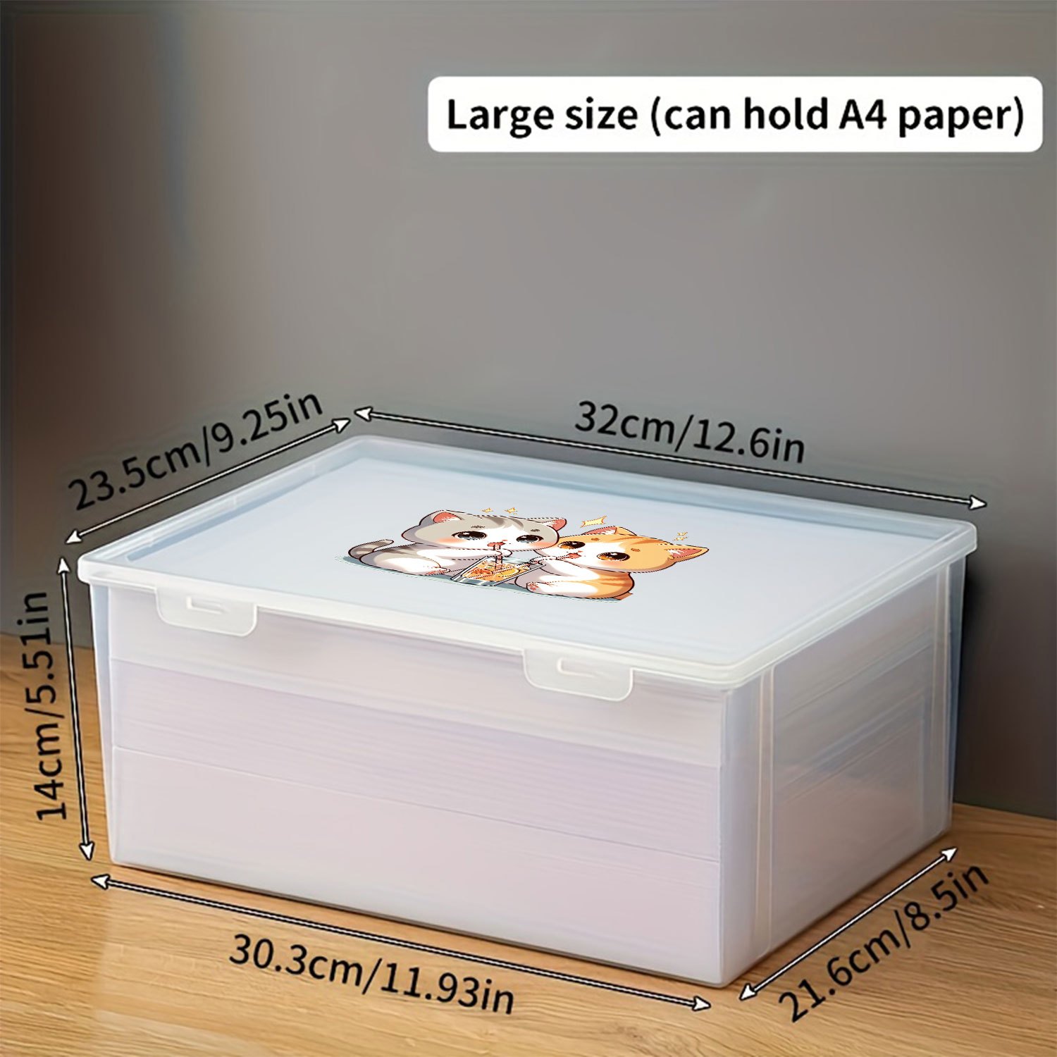 TEMU 1pc Simple Designed Stackable Space Saving Desk Organizer Box For Office Desktop Document Paper Stationery Storage And Organization