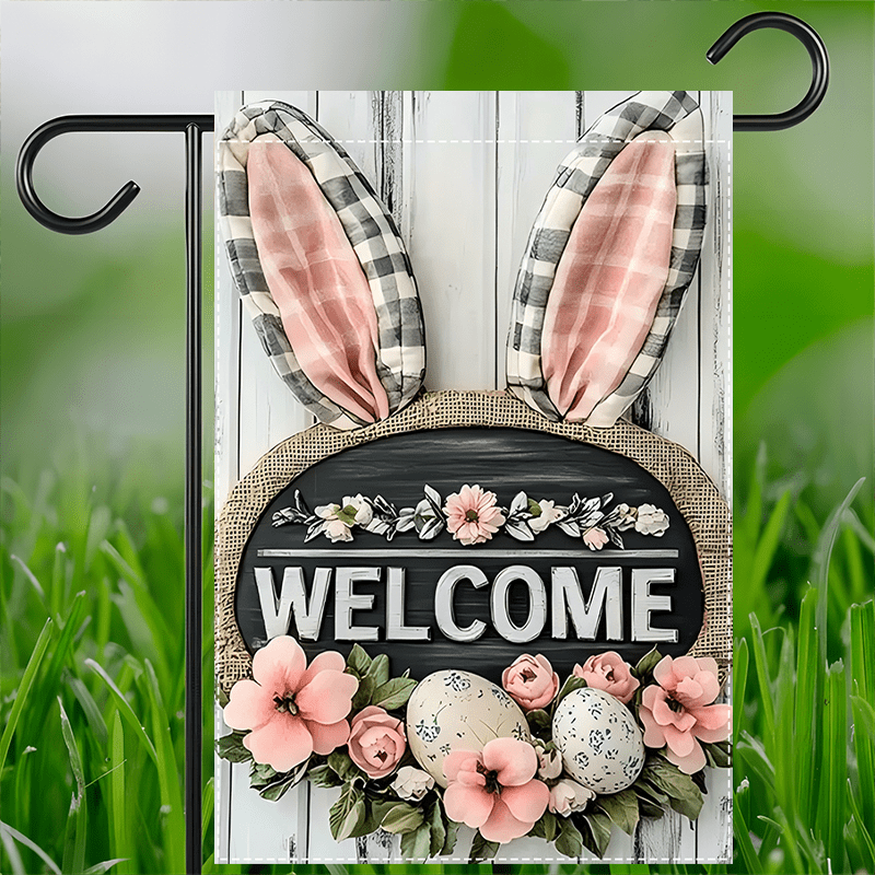 

Spring Arrives" Double-sided Garden Flag - 12x18 Inch, Waterproof Burlap With & Design, No Power Needed, Outdoor Home Lawn Decor