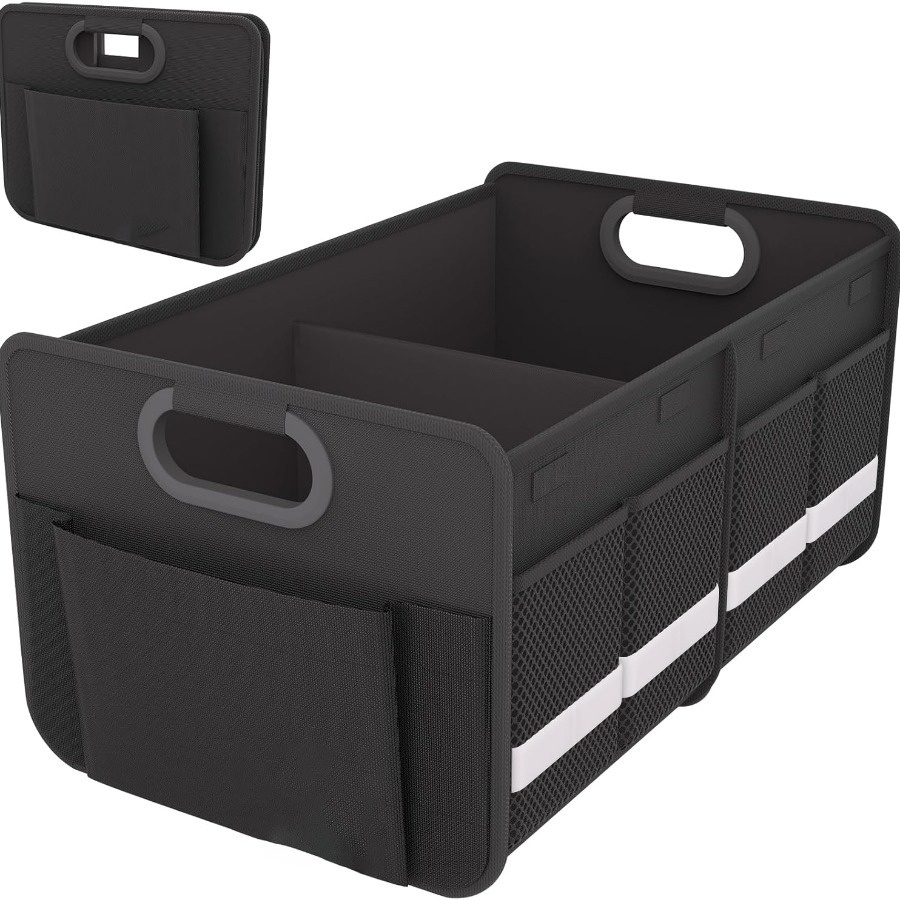 Multifunctional Storage Box With Large Capacity Storage, Handle, Foldable Multi-compartment Organizer With 2 Compartments Suitable For Organizing Clutter, Shelf Baskets