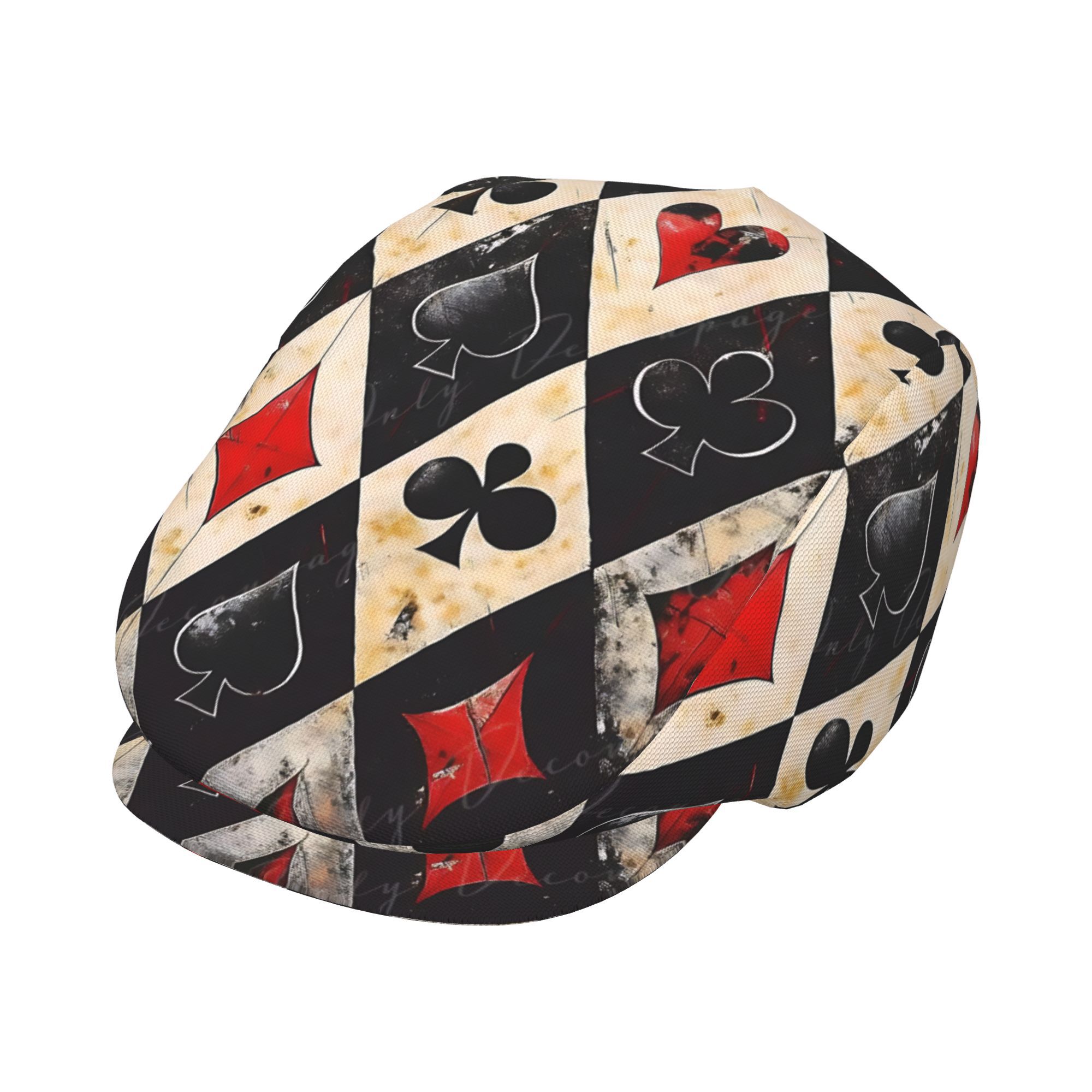 TEMU 1pc Poker Checkered Print Hats For Men And Women, Newsboy Caps, Berets, Irish Hats, Driver Caps, Hats, Painter Hats