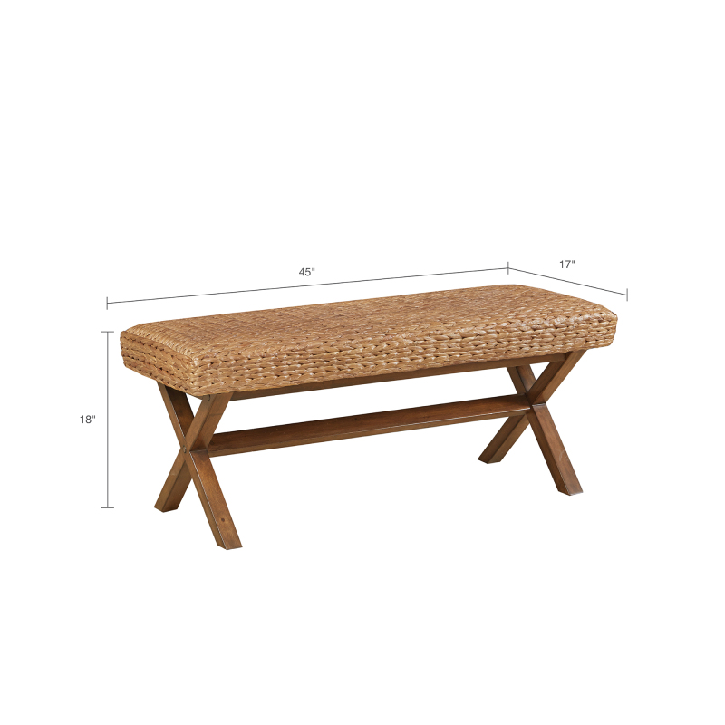 Lightweight and Durable Outdoor Bench for Patio or Garden - Rustic Brown - Easy Assembly Weather-Resistant Design 60-Inch Length, Easy to Assemble