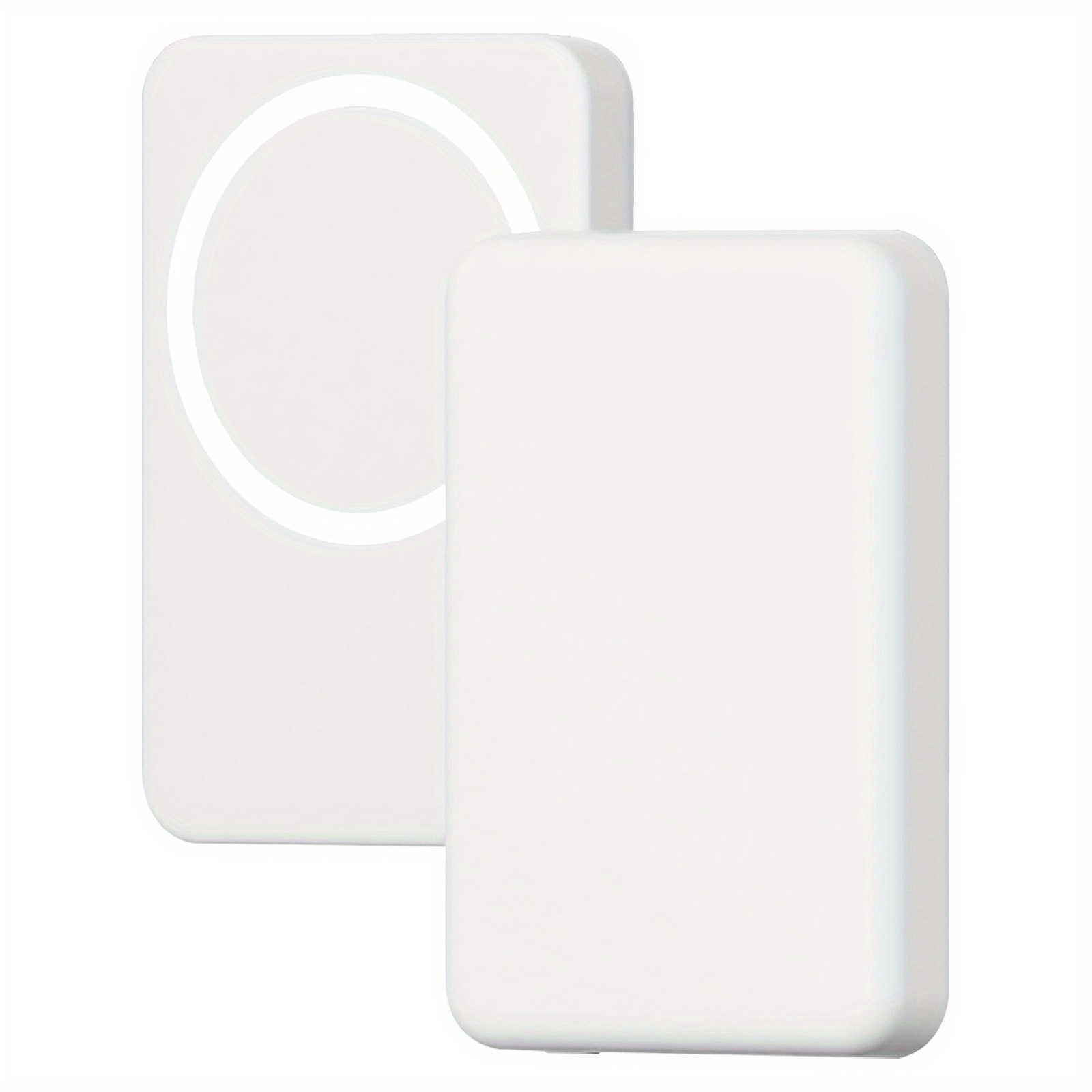 TEMU Batterie externe magnétique ultra-mince, chargeur portable ultra-mince de 5000 mAh, 0,55 pouce, port USB-C d'entrée/sortie de 20 W, fin et plus