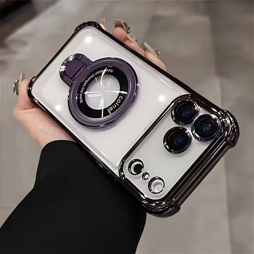phone case phone case suitable for iphone 18 17 11 12 13 pro supports wireless charging with magnetic kickstand protective case 5 colors