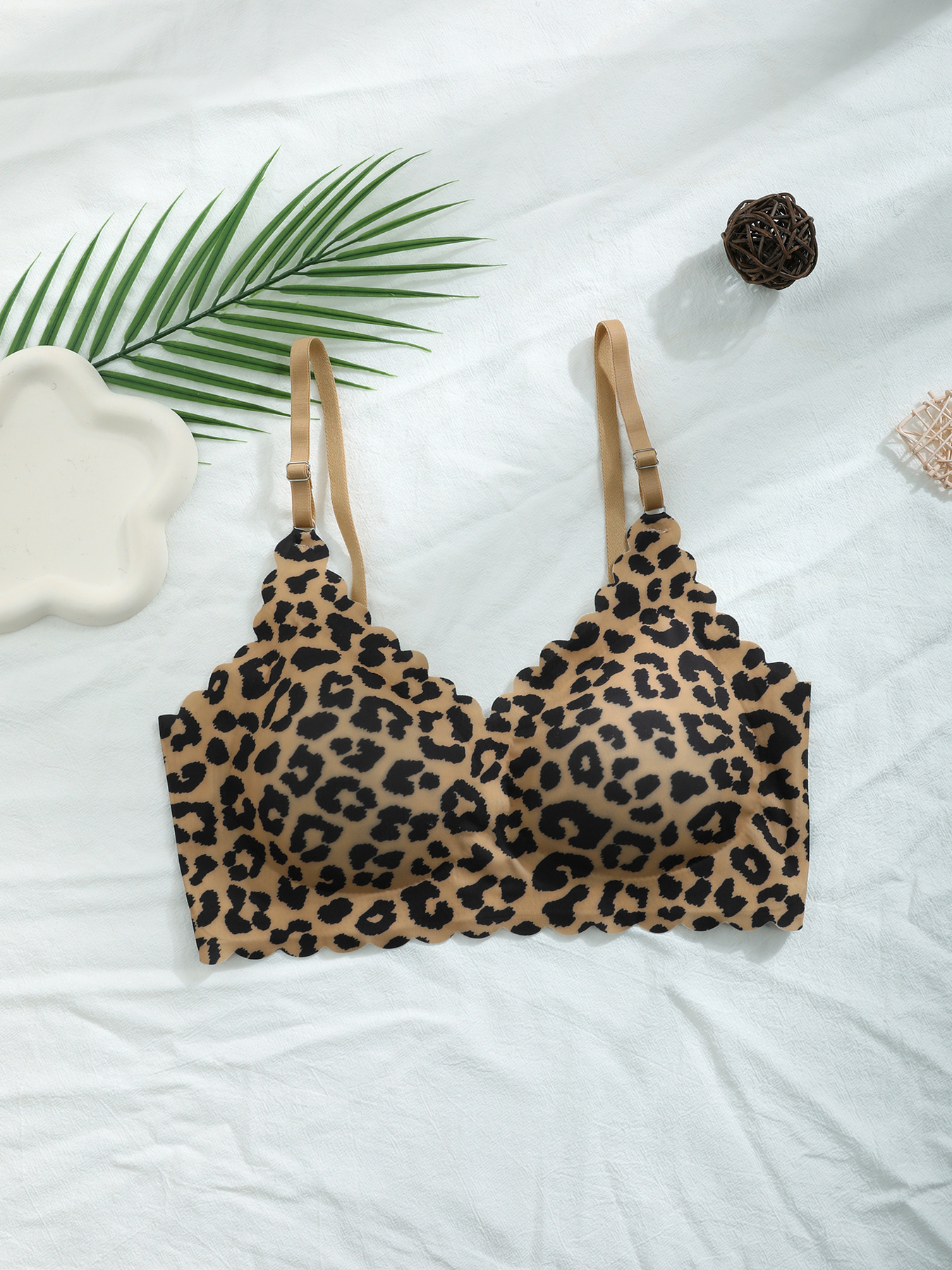 2-Pack Women's Leopard Print Wireless Bralette