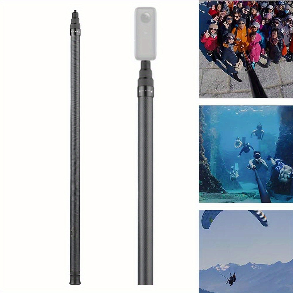 3meter Long Adjustable Carbon Fiber Extension Pole With 1/ 4" Screw For / 1 X2/ 1 R Panoramic Camera