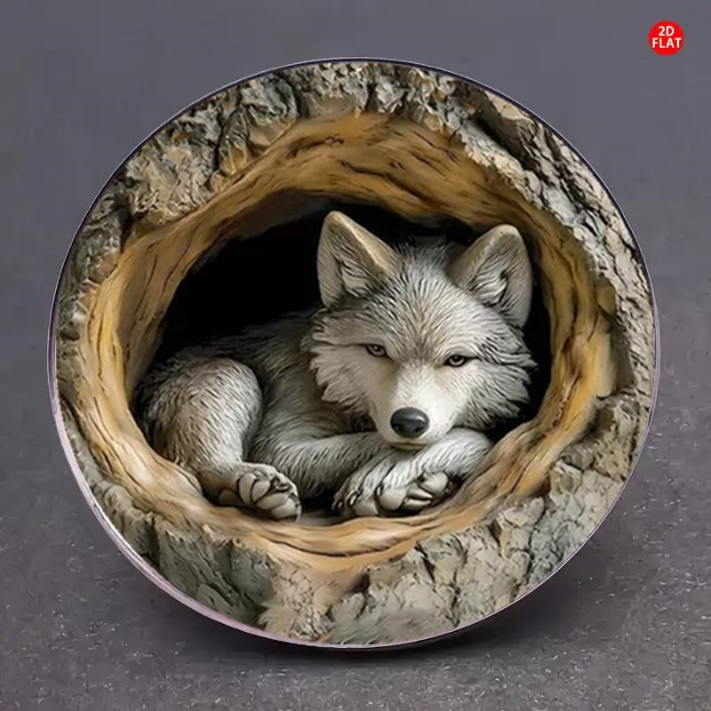 A Single 2d Flat Brooch Featuring A Wolf In A , Perfect For Decorating During Christmas And Thanksgiving, Suitable For Wearing At Home On Traditional Holidays