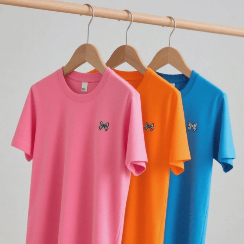 Chemise Décontractée Femme - Rose Pastel, Orange, Bleu | T-Shirt Respirant Quotidien | Col Rond Manches Courtes Coupe Ample | Haut Lavable en Machine pour Femmes | Vêtement Léger Séchage Rapide, Mode Simple et Confortable, Facile d'Entretien
