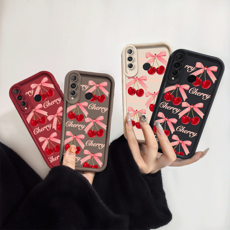 item picture phone case suitable for huawei honor y9 prime 2019 phone case   stepped phone case cherry bow cartoon animation   textured trendy exquisite design versatile durable personalized      