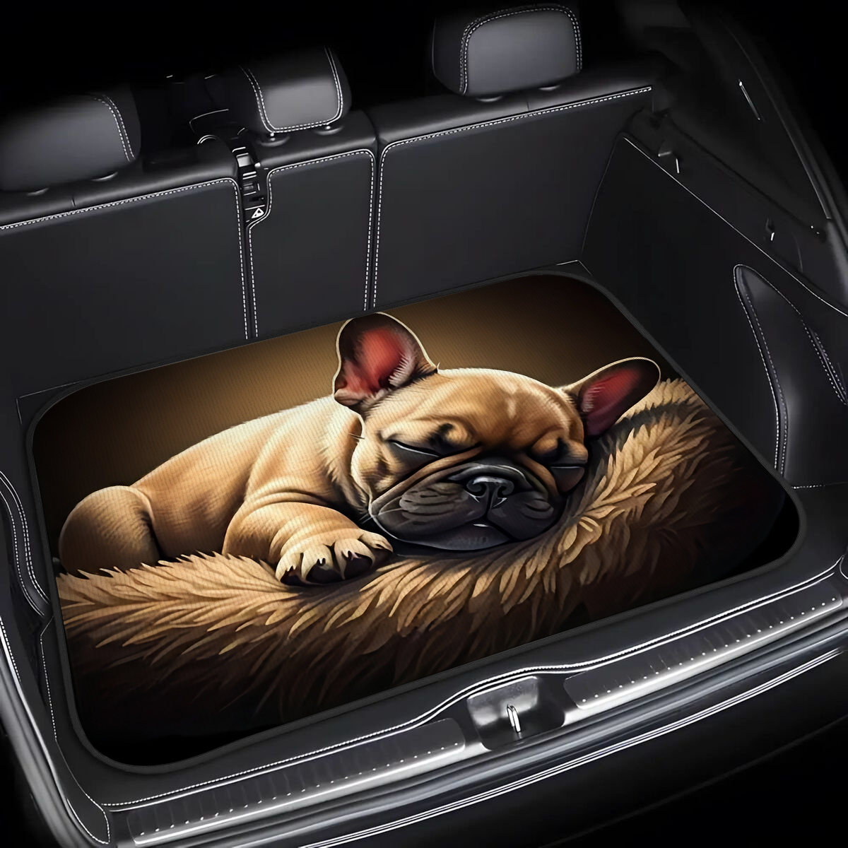 TEMU 1pc Fashionable Cargo Liner With Cute Puppy Pattern, Car Interior Decoration, Persian Car Mats, Suitable For Trucks, Cars, Suvs, Car Trunk