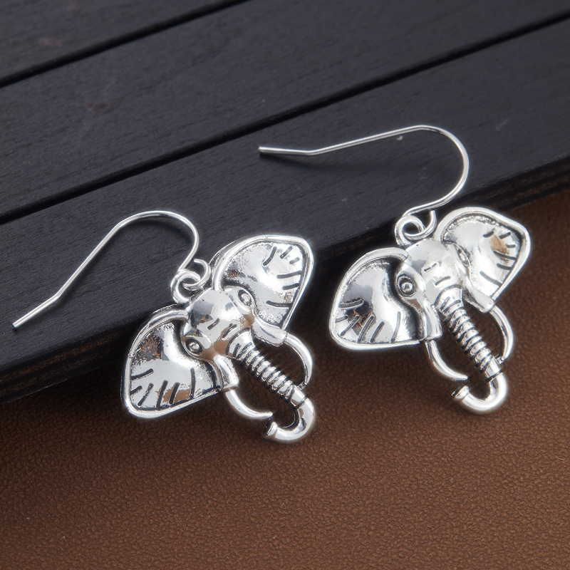 TEMU 1pair Bohemian Elephant Pendant Earrings Men's And Women's , Carnival Anniversary Jewelry Gift