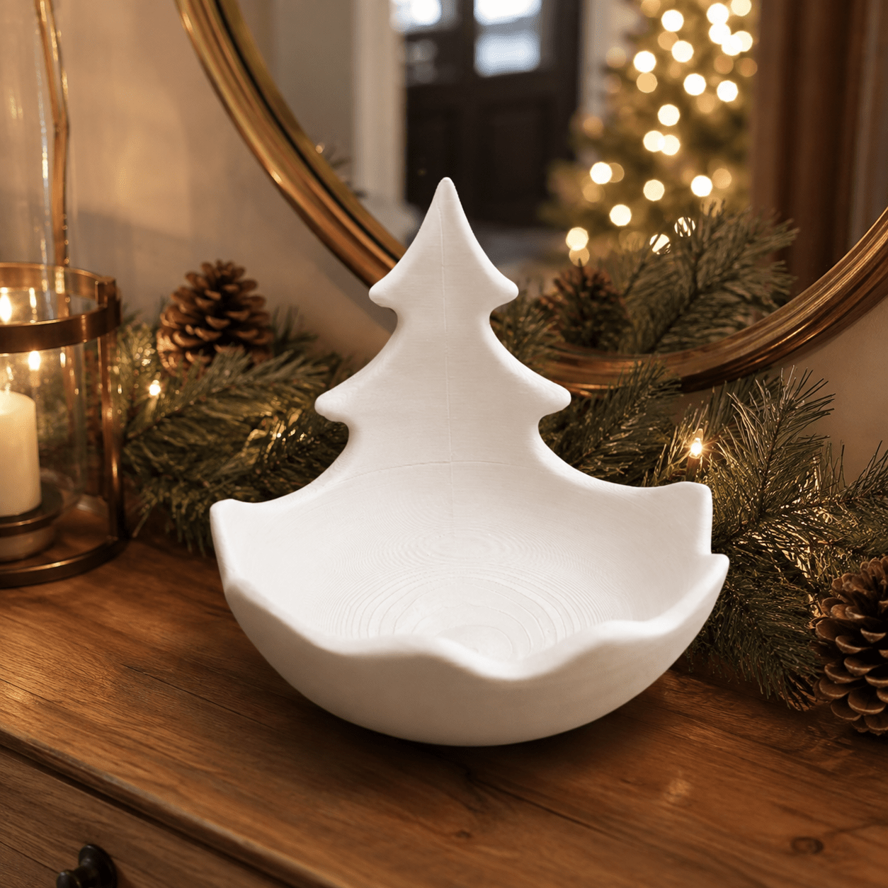 TEMU 1pc 3d Printed Christmas Tree Ornament Storage Container, Holiday Organizer, Suitable For Rings, Earrings, Keys, And Daily Small Items, Jewelry