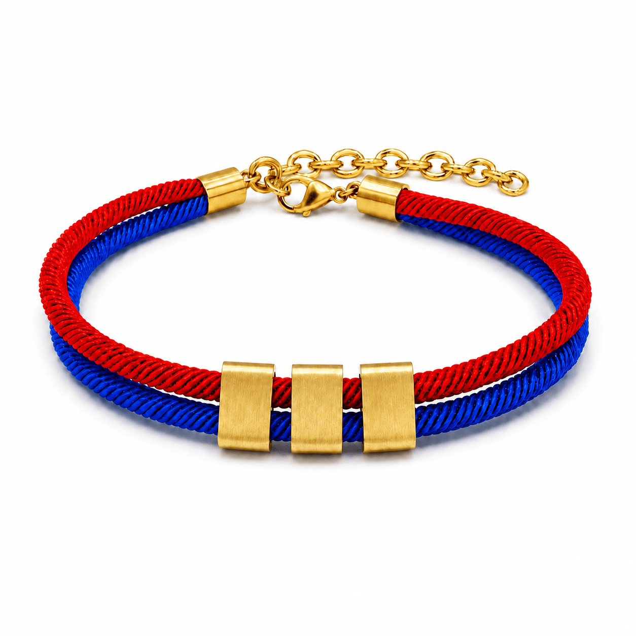 Personalized Engraved Name Bead Bracelet with Double Cord